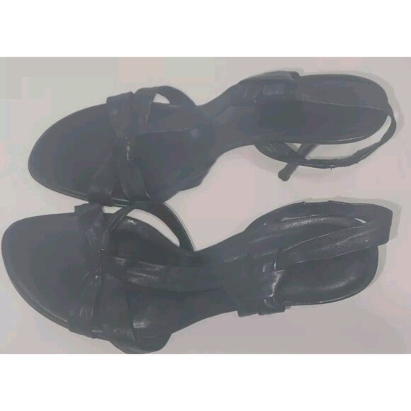 Aldo Womens Stilettos Black Leather Strappy Knot Heels Size 7.5 (38) No Box - Picture 9 of 16